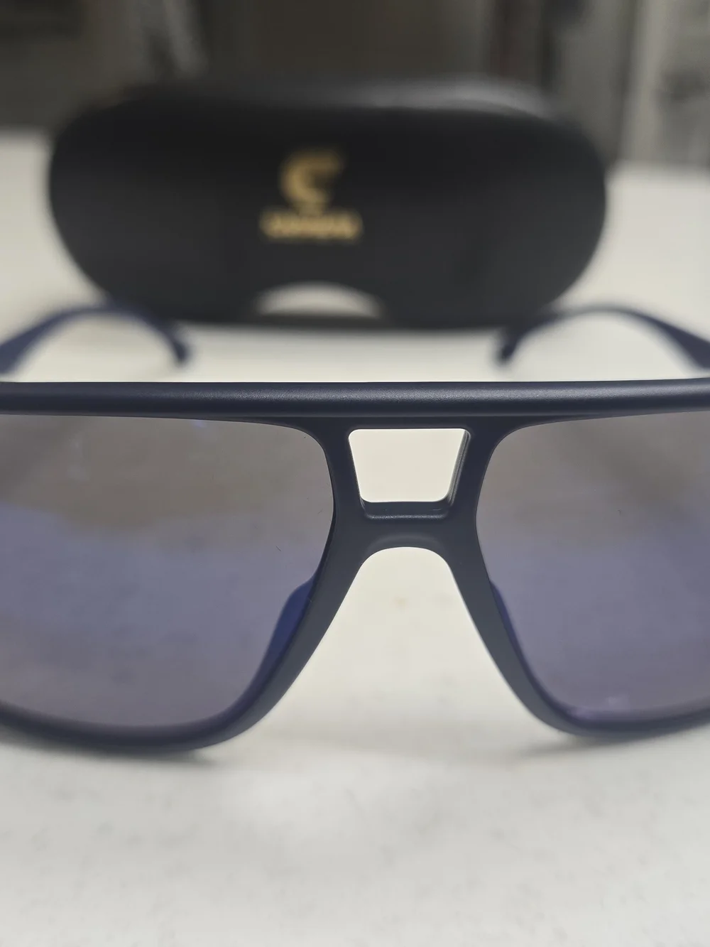 Carrera Matte Navy Blue Sunglasses with Tinted Lenses - Picture 2 of 7